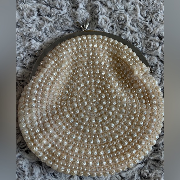 Artel MONTREAL Ivory Circle Beaded Purse Clutch Sequin Wedding Formal Luxury Art - Picture 12 of 16